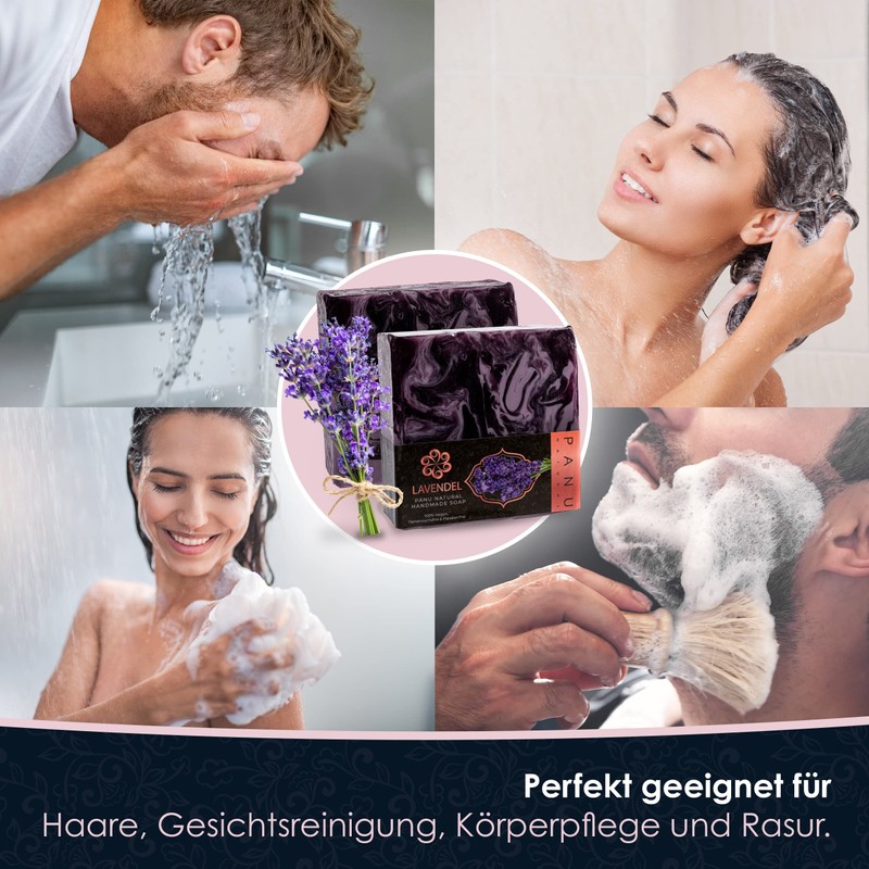 Panu Lavender Soaps - Vegan Shower Soap for All Skin