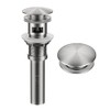 Kraus PU-11SFS Pop-Up Drain for Bathroom Sink Without Overflow, Stainless Steel