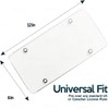 ZONETECH Clear Unbreakable License Plate Shields 4-Pack Novelty/License Plate Clear