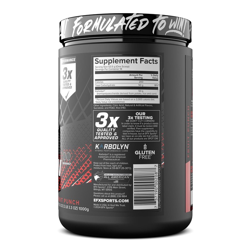 EFX Sports Karbolyn Fuel | Fast-Absorbing Carbohydrate Powder | Carb