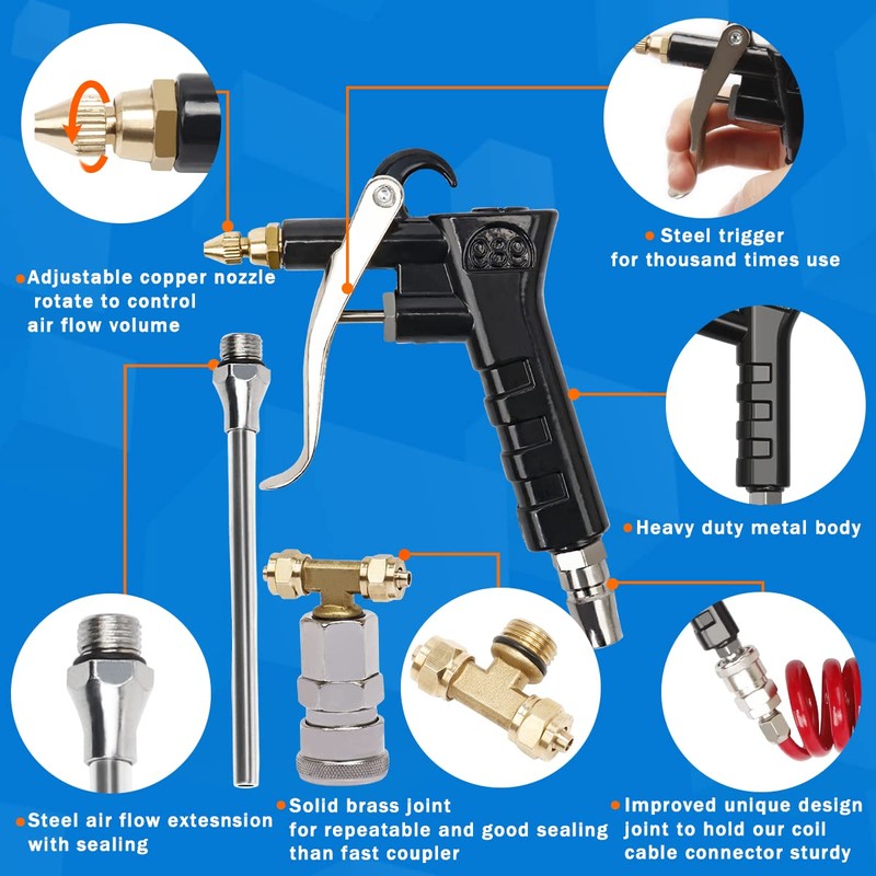 Boeray Heavy Duty Truck Air Duster Blow Gun Cleaning with