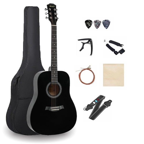 Mocoluz 41-inch Beginner Acoustic Guitar Package, Basic Starter Kit w/Gig