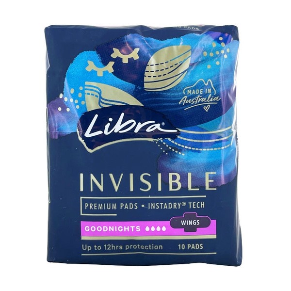Libra Invisible Extra Long with Wings x 10