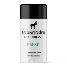 Pete & Pedro FRESH DEODORANT | Natural, Aluminum-Free Deodorant - Eucalyptus & Spearmint Scent For Men & Women | Odor-Control, Sweat Protection | Paraben Free, Vegan | As Seen On Shark Tank 2.65 oz.