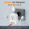 Adaptador Enchufe Europeo Tessn 4 Tomas 2 Pines y 3