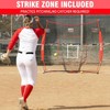 FITFIZZ 7x7 ft Baseball Net for Batting Pitching Hitting, Softball