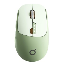 SEUNKWANG EWEADN Q5 Wireless Mouse, Bluetooth & 2.4G Quiet Computer Mouses with 1600 DPI, Battery Level Display, Ergonomic Office Mouse,6 Button Portable Cute Cordless Mice for Laptop/PC/Mac- Green