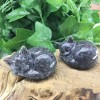 Natural Yooperlite Cat Carved Quartz Manifestation Stone Crystal Art Decor