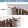 2 Pack Heavy Duty 1 Inch Diameter Single Curtain Rods