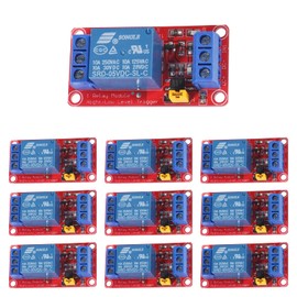 ALAMSCN 10PCS 12V 1 Channel Relay Module Relay Board with Optocoupler Isolation Support High and Low Level Trigger