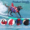 Baipesiy Dog Life Jacket, American Flag Ripstop Shark Dog Life
