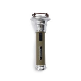 Barebones Vintage Flashlight - Battery Powered, USB Rechargeable Flashlight with 15-Hour Run Time - LED Small Flashlight Perfect Camping Essentials and Hiking Accessories (Olive Drab)