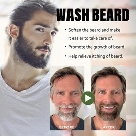 EAST MOON Polygonum multiflorum Facial Hair Treatment Soap Gentle Cleansing and moisturizing Facial hair Treatment for men Foam Hair Care