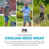 KOOLGATOR Cooling Neck Wrap - Men, Women, Children (Flames: Blue