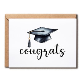 APVGifts Graduation Cap Card - Congratulations Graduation Card - Congrats Grad Card - High School Grad Card - College Grad Card - Greeting Card