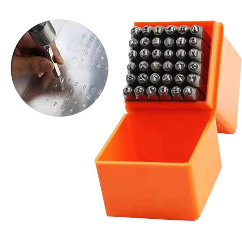 36Pcs Letter Punch Set Puncher DIY Kit Steel Stamps DIY