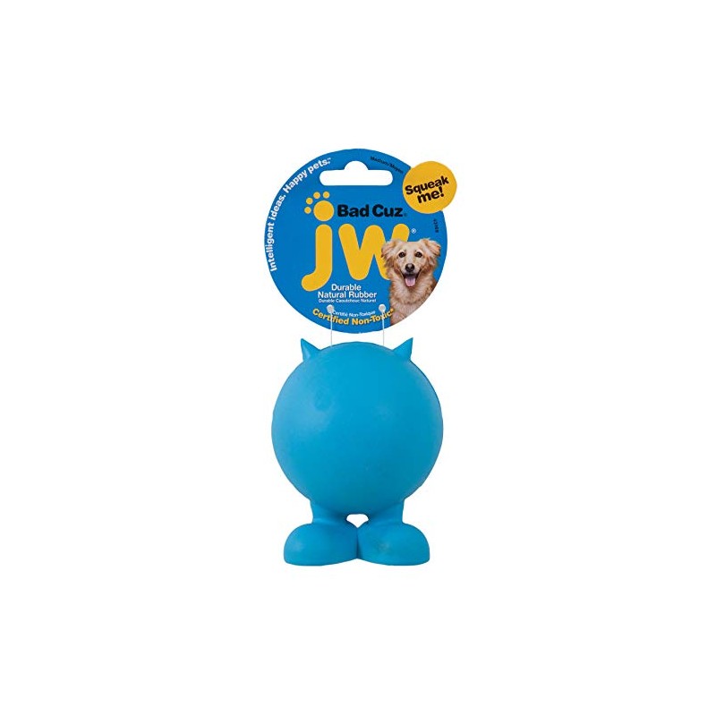 JW Pet Bad Cuz Dog Toy, assorted colors,Medium, Multi (43168)