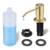 Gold Soap Dispenser for Kitchen Sink, WEWE Brushed Gold Soap