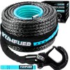 YUNFUER 3/8" x 92ft Synthetic Winch Rope Cable Kit, 26000LBS