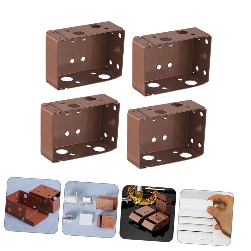 MAGICLULU 4Pcs Curtain Track Mounting Brackets Side Mounting Accessories for