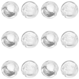 HOLIDYOYO Transparent Bead Chain Stops for Roller Shades Vertical Blind Accessories Clear Beaded Chain Fixers 0.31 Inch Window Treatment Parts