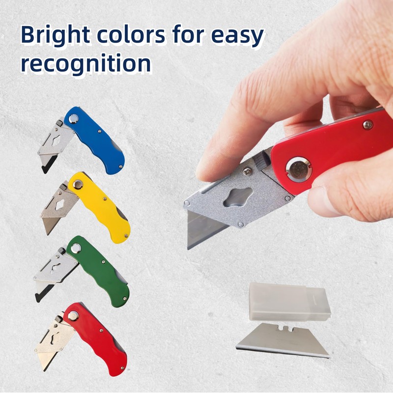 8-Pack Folding Utility Knife Box Cutter Folding with Extra 40