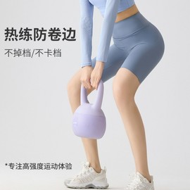 Women's Summer 5-Point Yoga Jogger Pants: Shark-Style Outer Leggings with Thin, High-Waist, Butt-Lifting Design XL [72 Kg-84 Kg]/Matcha Green 5ea