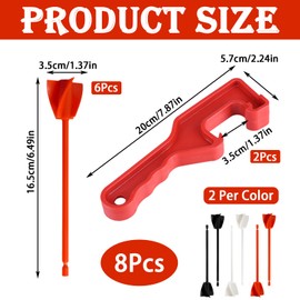 6 Pcs Paint Stirrer with 2 Pcs Bucket Opener, Paint Mixer, Mixing Paddle,Reduce Bubbles,Durable and Labor-Saving Reusable for Drill, DIY, Home Improvement and Professional Painting