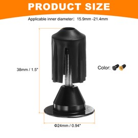 sourcing map 2Pair Bar End Plugs Aluminum Handlebar End Caps Bike Plugs 0.7oz Expanding Locking for MTB Road BMX Fixed Gear Bike, Yellow Black