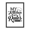 WBdesignz My Kitchen My Rules Funny Kitchen Picture Cooking Decoration