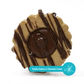 My Dad's Cookies Gluten Free Chocolate Fancy Vanilla Sandwich Cookies With Chocolate Fudge Filling - Dairy Free, Kosher, Nut Free, Italian Cookies - Baked Fresh - 6oz (3 Pack Cookie Boxes With Window)