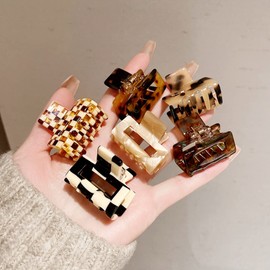 4 pinzas antideslizantes de acetato para el cabello, pinzas pequeñas para mujeres y niñas, pinzas pequeñas para cabello fino y grueso medio