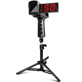 FITPLAY Baseball Radar Gun with Tripod, LED+LCD Large Display,Handheld Or Hand Free Speed Sensors Baseball Speed Training Equipment,Accurate Speed Radar Gun for Pitchers Or Hitters Measurement Speed