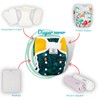Bamboolik. Waterproof Washable One Size Duo, Button Closure, Double Side