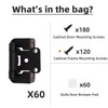 Decobasics 1/2" Overlay Semi Partial Wrap Around Kitchen Cabinet Hinges