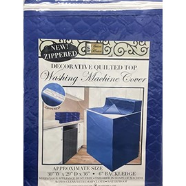 Home Selection Zippered Vinyl Washing Machine or Dryer Cover Waterproof Dust Free Appliance Protection (Navy Blue)