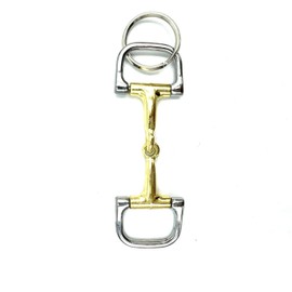 JA Horse Metallic Keyring Horse Rider Pony, Bit D-ring gold