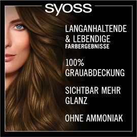 SYOSS Oleo Intense Permanent Oil Colouration 4-60 Golden Brown with Nourishing Oil and Ammonia Pack of 3 x 115 ml