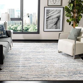 Safavieh Amelia Collection ALA768A Modern Abstract Area Rug, 9' x 12', Ivory / Blue