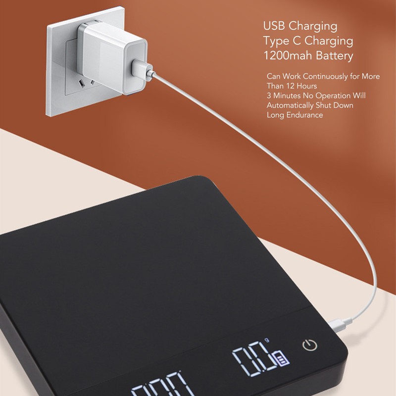 Coffee Scale with Automatic Timing Functions Smart Digital Kitchen Scale