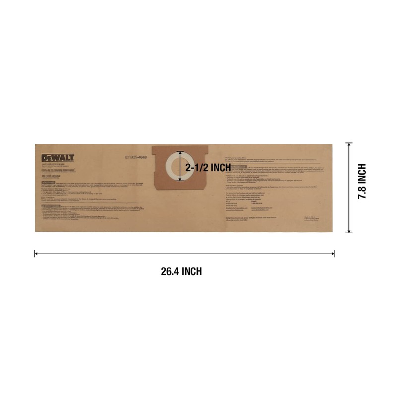 DEWALT DXVA25-4040 Dust Bag Fits for 4 Gallon Wet/Dry Vacuum