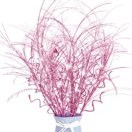 6 Pcs Christmas Glitter Ting Branches Stems Ornaments 21.6" Decorative Glittery Sticks Curly Twigs Picks for Christmas Tree Sprays Wreath Crafts Tree Topper Fillers Holiday Home Decor (6, Pink)