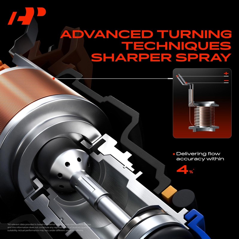 A-Premium 12 Holes Set of 6 Fuel Injectors Compatible with