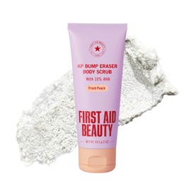 First Aid Beauty - KP Bump Eraser Body Scrub, Keratosis Pilaris Exfoliator with Glycolic and Lactic acids, Helps Reduce Chicken Skin Bumps, Safe for Sensitive Skin