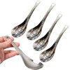 OULIGET Thickened Stainless Steel Soup Spoons, Asian Chinese Japanese Flat