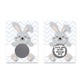 My Scratch Offs 20 Pack Funny Easter Bunny DIY Make Your Own Scratch Off Cards & Stickers. Perfect for Teacher Rewards, Business Promo Codes & Custom Message