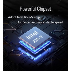 Dual PCIe 3.1 2.5GBase-T Network Adapter with Intel I225-V 2500/1000/100Mbps PCI Express Gigabit Ethernet NIC Card RJ45 LAN Controller for Windows 10/11 with Low Profile Bracket