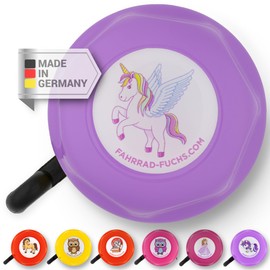 Children's Bicycle Bell - Unicorn/Purple - Funny Bicycle Bell Girls Bicycle Bell Children's Bike, Bell Bicycle Children and Balance Bike - Rings Loud, Easy Assembly