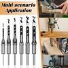Square Hole Drill Wood, 8 Pieces Woodworking Drill Bit 6/6.4/8/9.5/11/12.7/14/16