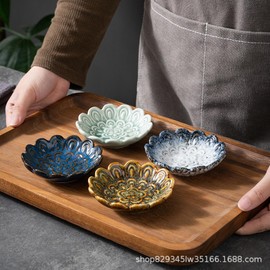 Mosuji Ceramic Dipping Bowls Set of 4 – 4 Inch Small Soy Sauce Dishes, Appetizer & Side Dish Bowls for Sushi, Condiments, Snacks, Tapas (4, 4-color mix and match)